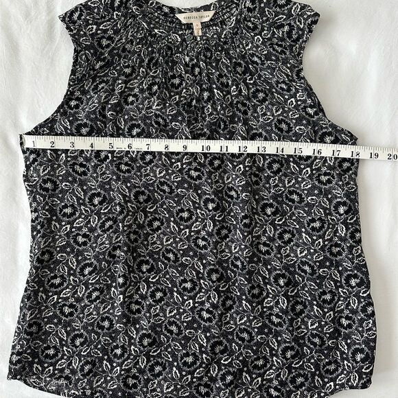 REBECCA TAYLOR 100% silk floral sleeveless top women's 0 - Picture 5 of 6
